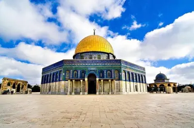 Monte del Templo y Cúpula de la Roca desde hoteles en Jerusalén