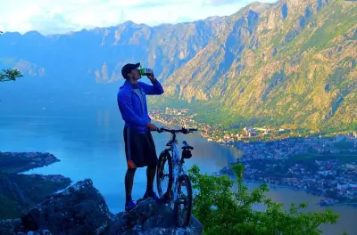 Mountain Biking Vrmac Peninsula: Kotor Bay from Saint Ilija Peak