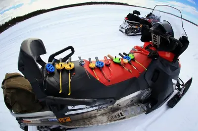 Saariselkä Snowmobiling & Ice Fishing Full Day Adventure
