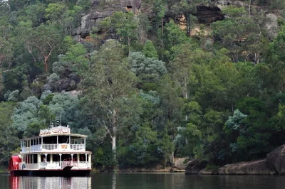 Explore a nepean gorge a bordo do nepean belle nas blue mountains, veja a vida selvagem e aproveite um almoço fresco de dois pratos no barco. reserve seu passeio pelo rio agora.