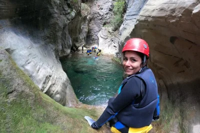 Feel the rush in sierra gorda’s infiernillo canyon—canyoning, rappelling, and waterfall jumps with all gear included. includes hostel stay, expert guide, and return transport.